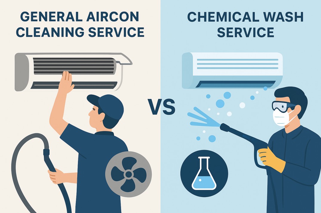 GENERAL AIRCON CLEANING SERVICE VS CHEMICAL WASH SERVICE - Magic Build